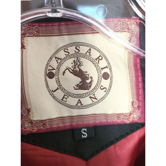 NEW Vassari Italy Black Tailored Jacket SMALL Sharp Preppy Downtown Fitted S - Picture 5 of 11